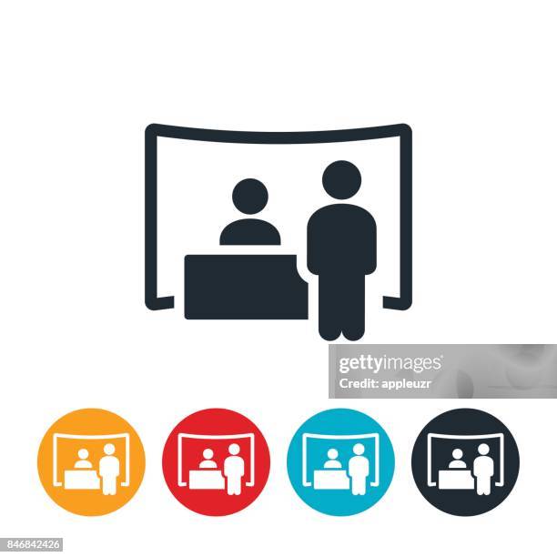 job fair icon - booth stock illustrations