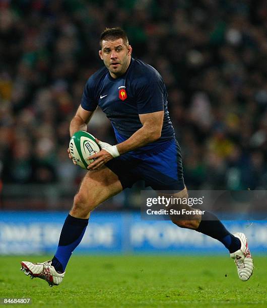 Lionel Faure of France in action during the RBS 6 Nations Championship match between Ireland and France at Croke Park on February 7, 2009 in Dublin,...