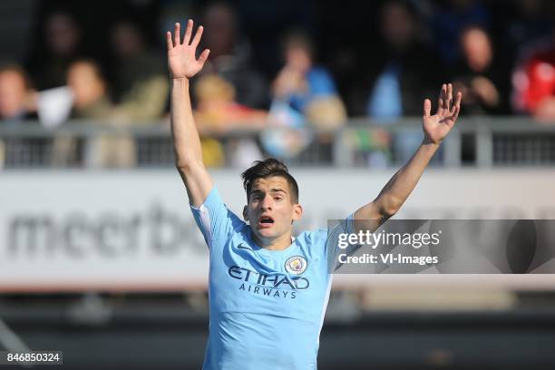 Benjamin Garre of Manchester City U19 during the UEFA Youth League match between Feyenoord Rotterdam U19 and Manchester City U19 at the van Donge &...