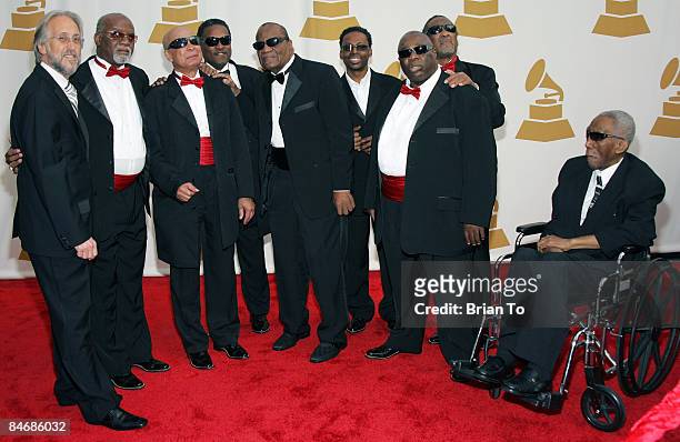 Neil Portnow , president/CEO of The Recording Academy, and honorees The Blind Boys of Alabama arrive at The Recording Academy's Special Merit Awards...