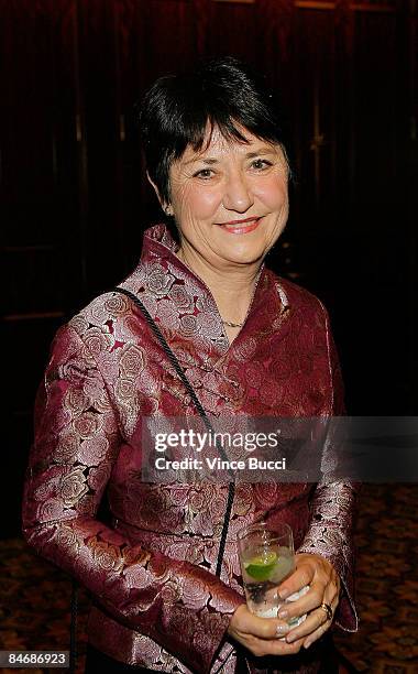 Writer and former WGA-West president Victoria Riskin attends the cocktail reception prior to the 2009 Writers Guild Awards on February 7, 2009 at the...
