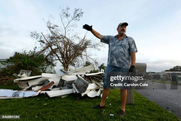 Terry Thompson is relieved. He road out the storm in his home in Riverwood Estates in Naples. Damage in the Naples area of Florida where Hurricane...