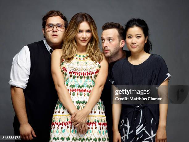 Actors Ari Stidham, Katharine McPhee, Eddie Kaye Thomas and Jadyn Wong from 'Scorpion' are photographed for Entertainment Weekly Magazine on July 21,...