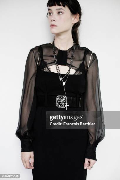 Actress Astrid Berges-Frisbey is photographed on September 9, 2017 in Deauville, France.