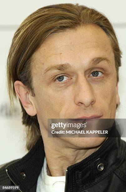 Movie director and founder of "Peace One Day" Jeremy Gilley poses during a press conference ahead of the "Cinema for Peace" gala on the sidelines of...