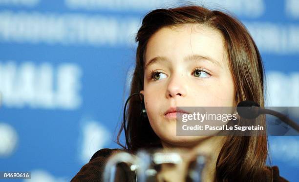 Actress Sophie Nyweide attends the press conference for 'Mammoth' as part of the 59th Berlin Film Festival at the Grand Hyatt Hotel on February 8,...
