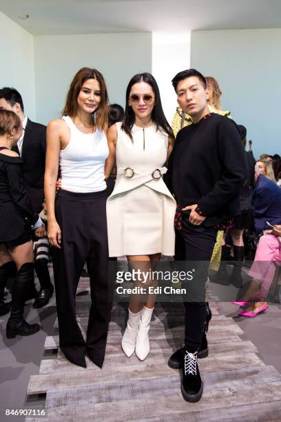 Christine Centenera, Tina Leung & Bryan Grey Yambao attend the Michael Kors runway show during New York Fashion Week at Spring Studios on September...