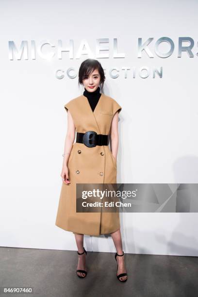 Yang Mi attends the Michael Kors runway show during New York Fashion Week at Spring Studios on September 13, 2017 in New York City.