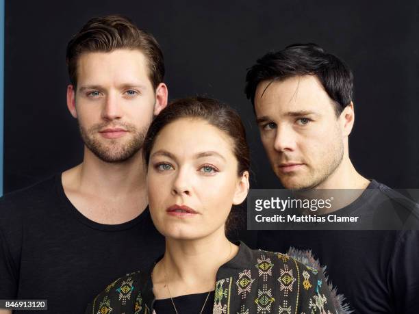 Actors Luke Kleintank, Alexa Davalos and Rupert Evans from 'The Man in the High Castle' is photographed for Entertainment Weekly Magazine on July 21,...