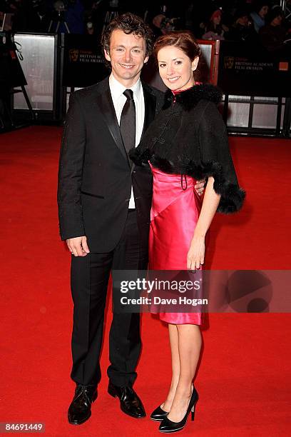 Michael Sheen and Lorraine Stewart attends The Orange British Academy Film Awards held at the Royal Opera House, Covent Garden on February 8, 2009 in...