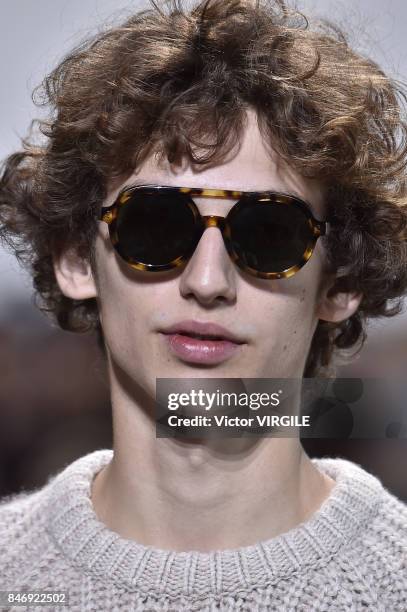 Model walks the runway at the Michael Kors Ready to Wear Spring/Summer 2018 fashion show during New York Fashion Week on September 13, 2017 in New...