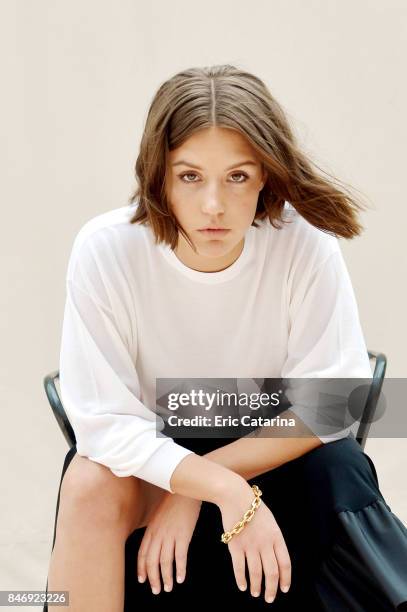 Actress Adele Exarchopoulos is photographed for Self Assignment on September 7, 2017 in Venice, Italy.