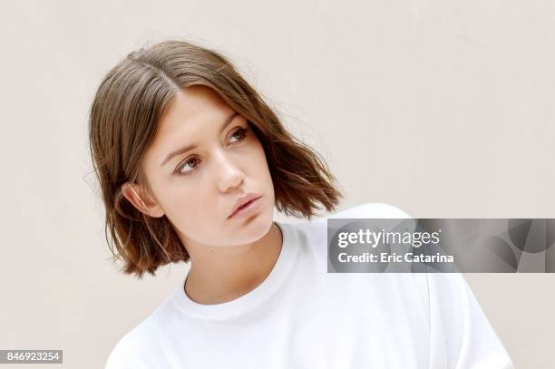 Actress Adele Exarchopoulos is photographed for Self Assignment on September 7, 2017 in Venice, Italy.