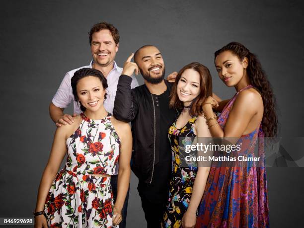 Actors Anthony Lemke, Melissa ONeil, Alex Mallari Jr., Jodelle Ferland and Melanie Liburd from 'Dark Matter' are photographed for Entertainment...