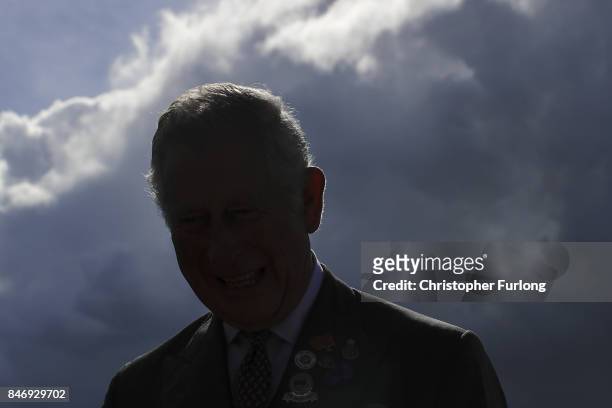 Prince Charles, Prince of Wales, is silouhetted as attends The Westmorland County Show on September 14, 2017 in Milnthorpe, England. During his tour...