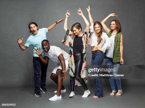 Actors Tim Rozon, Shamier Anderson, Melanie Scrofano, Dominique Provost-Chalkley and Katherine Barrell) from 'Wynonna Earp' are photographed for...