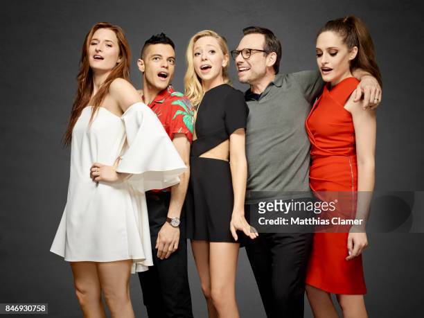 Actors Grace Gummer, Rami Malek, Portia Doubleday, Christian Slater and Carly Chaikin from 'Mr. Robot' are photographed for Entertainment Weekly...