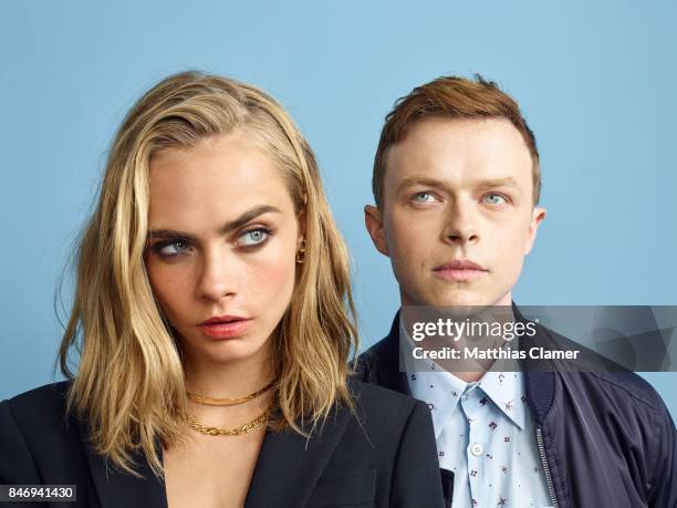 Actress Cara Delevingne and actor Dane DeHaan from 'Valerian and the City of a Thousand Planets' are photographed for Entertainment Weekly Magazine...