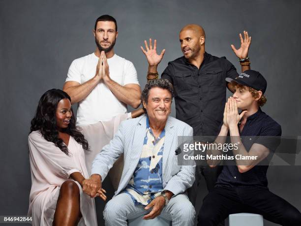 Actors Pablo Schreiber, Ricky Whittle, Yetide Badaki, Ian McShane and Bruce Langley from 'American Gods' are photographed for Entertainment Weekly...