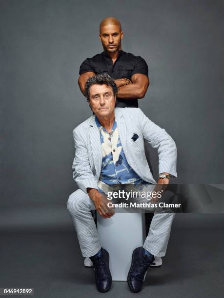 Actors Ricky Whittle and Ian McShane from 'American Gods' are photographed for Entertainment Weekly Magazine on July 22, 2016 at Comic Con in the...