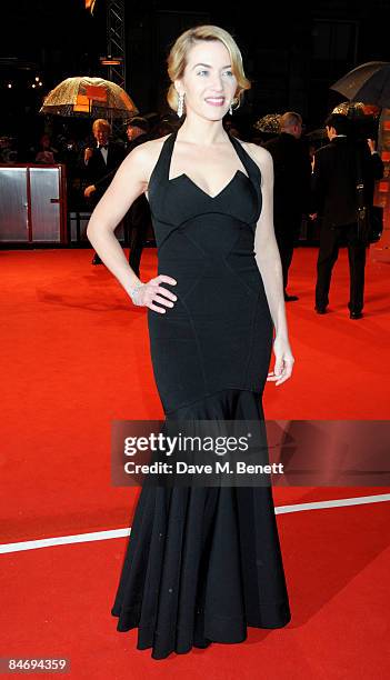 Actress Kate Winslet arrives at The Orange British Academy Film Awards 2009 at the Royal Opera House on February 8, 2009 in London, England.