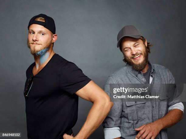 Actors Alexander Ludwig and Travis Fimmel from 'Vikings' is photographed for Entertainment Weekly Magazine on July 22, 2016 at Comic Con in the Hard...