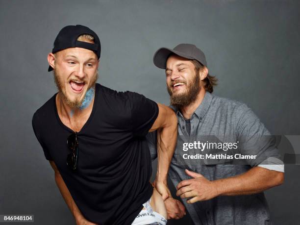 Actors Alexander Ludwig and Travis Fimmel from 'Vikings' is photographed for Entertainment Weekly Magazine on July 22, 2016 at Comic Con in the Hard...