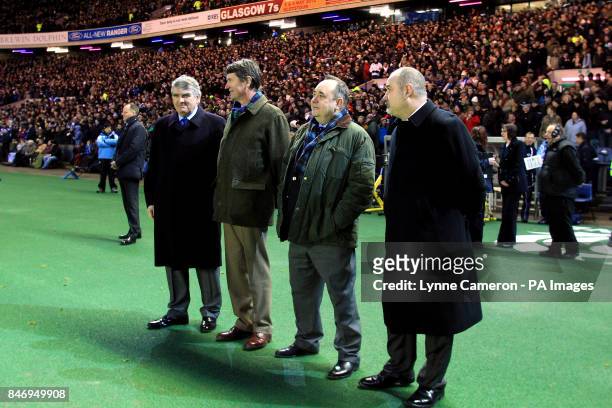 Sir Moir Lochead, Vice-Admiral Tim Laurence, Alex Salmond and Mark Dodson before the RBS 6 Nations match at Murrayfield