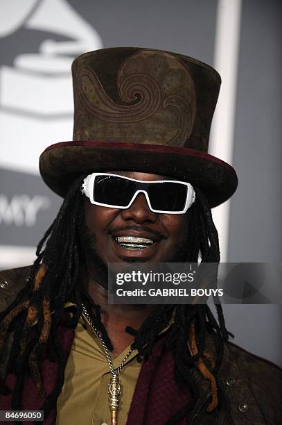Rapper T-Pain, nominated for four awards, arrives for the 51st Annual Grammy Awards at the Staples Center in Los Angeles on February 8, 2009. AFP...