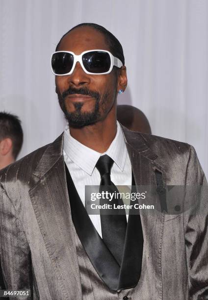 Rapper Snoop Dogg arrives to the 51st Annual GRAMMY Awards held at the Staples Center on February 8, 2009 in Los Angeles, California.