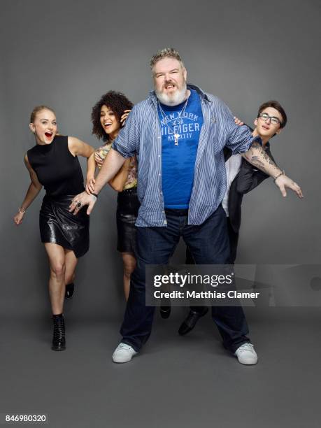 Actors Sophie Turner, Nathalie Emmanuel, Kristian Nairn and Isaac Hempstead Wright from 'Game of Thrones' are photographed for Entertainment Weekly...