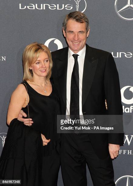 Alan Hansen and wife Janet arriving for 2012 Laureus World Sports Awards, at Central Hall Westminster, Storey's Gate, London.
