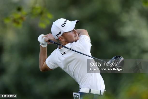 England's Paul Kinnear during the first round of the 2017 Irish Challenge at Mount Wolseley Hotel Spa and Golf Resort on September 14, 2017 in...