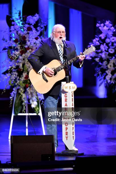 Recording Artist Charlie Daniels performs during the Celebration Of Life For Troy Gentry at Grand Ole Opry House on September 14, 2017 in Nashville,...