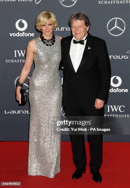 Anne Wis and Norbert Haug arriving for 2012 Laureus World Sports Awards, at Central Hall Westminster, Storey's Gate, London.