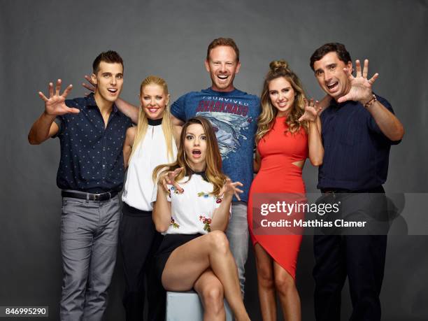 Actors Cody Linley, Tara Reid, Masiela Lusha, Ian Ziering, Ryan Newman and Anthony C. Ferrante from 'Sharknado 4: The 4th Awakens' are photographed...