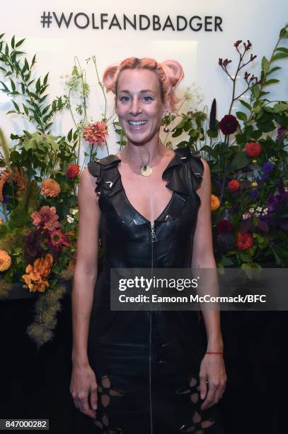 Katie Eary attends as Wolf & Badger celebrate independent talent during London Fashion Week September 2017 on September 14, 2017 in London, England.