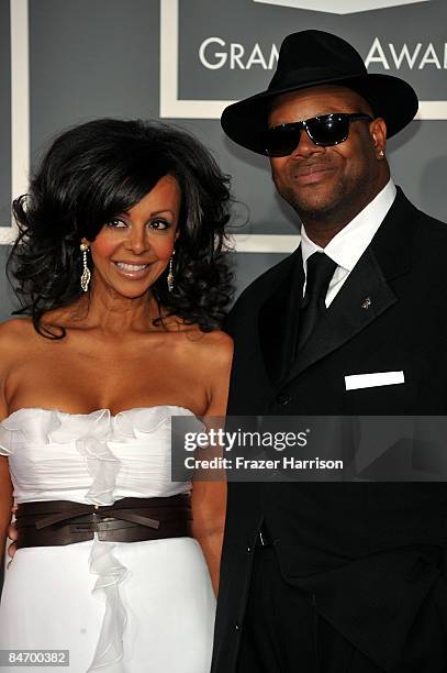 Recording Academy Chair Jimmy Jam and his wife Lisa Padilla arrive at the 51st Annual Grammy Awards held at the Staples Center on February 8, 2009 in...