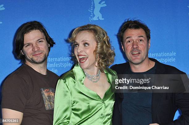 Actors Misel Maticevic, Juliane Koehler and Sebastian Koch attend the "Effi Briest" photocall during the 59th Berlin International Film Festival at...