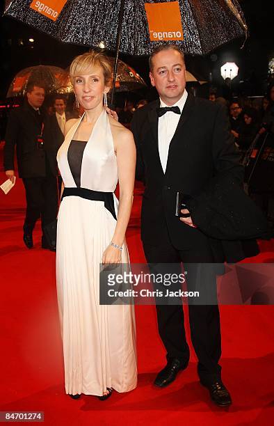 Sam Taylor-Wood and guest arrive for the Orange British Academy Film Awards 2009 at the Royal Opera House on February 8, 2009 in London, England.