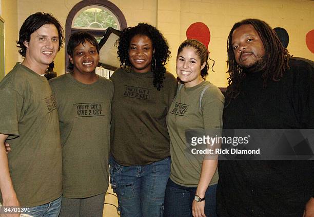 Stephen Greene, CEO Rockcorps, Mrs.Carey, Carey's Center for Mathematics and Technology, Danielle Alvarez of Boost Mobile, Tracy Anderson, PR., Chris...