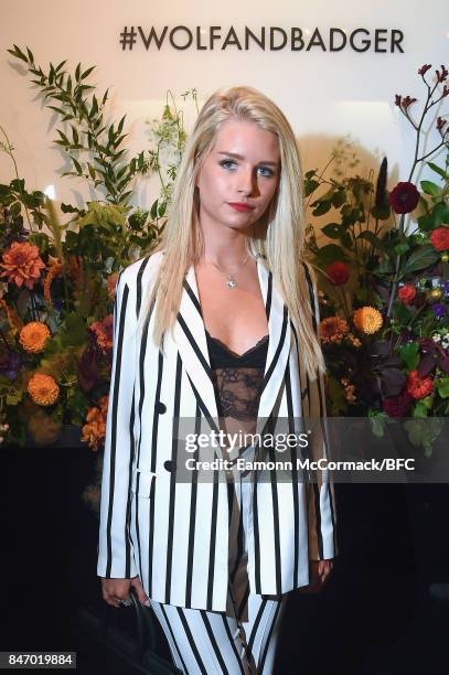 Lottie Moss attends as Wolf & Badger celebrate independent talent during London Fashion Week September 2017 on September 14, 2017 in London, England.