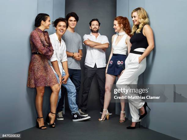 Actors Camila Mendes, Cole Sprouse, KJ Apa, Luke Perry, Madelaine Petsch and Lili Reinhart from 'Riverdale' are photographed for Entertainment Weekly...