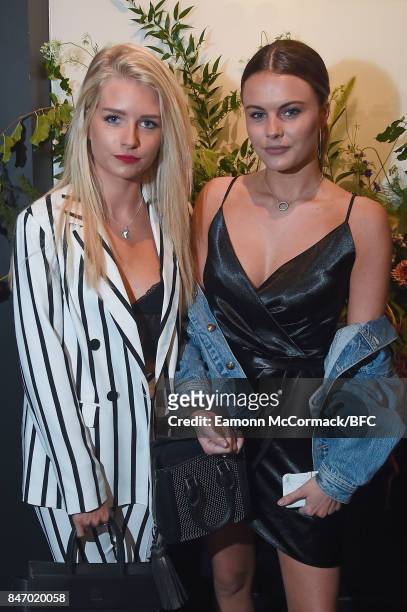 Lottie Moss and Emily Blackwell attend as Wolf & Badger celebrate independent talent during London Fashion Week September 2017 on September 14, 2017...