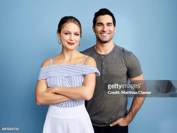 Actress Melissa Benoist and actor Tyler Hoechlin from 'Supergirl' are photographed for Entertainment Weekly Magazine on July 23, 2016 at Comic Con in...