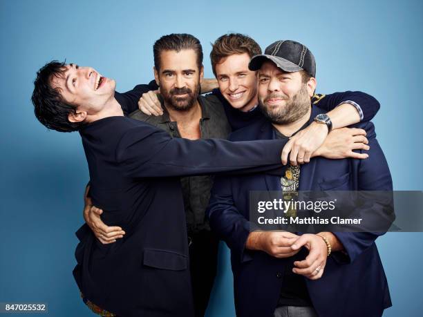 Actors Ezra Miller, Colin Farrell, Eddie Redmayne and Dan Fogler from 'Fantastic Beasts and Where to Find Them' is photographed for Entertainment...