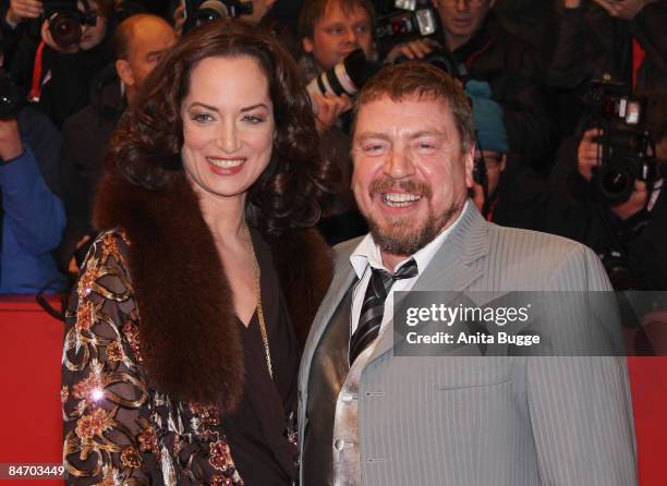 Armin Rohde and Natalia Woerner attends the premiere for 'The International' as part of the 59th Berlin Film Festival at the Berlinale Palast on...