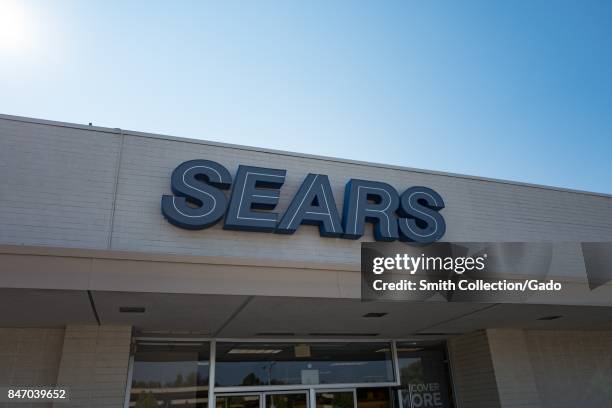 Facade with signage at the Sears department store in the Sunvalley Mall, a shopping mall in Concord, California, September 8, 2017. .