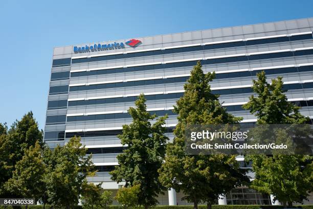 Facade with logo and signage at the Bank of America Technology Center in Concord, California, September 8, 2017. .