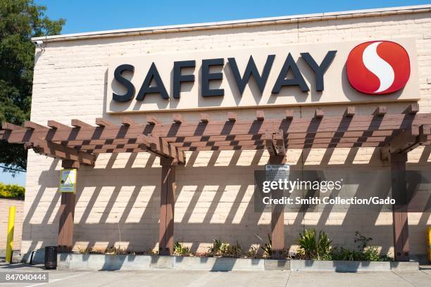 Facade with signage and logo for the Safeway supermarket in downtown Concord, California, September 8, 2017. .